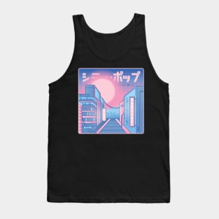 Japanese Retro Sunset Tank Top